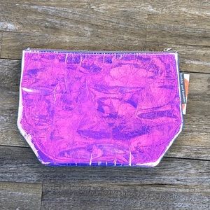 NWT holographic Bumble and Bumble makeup bag